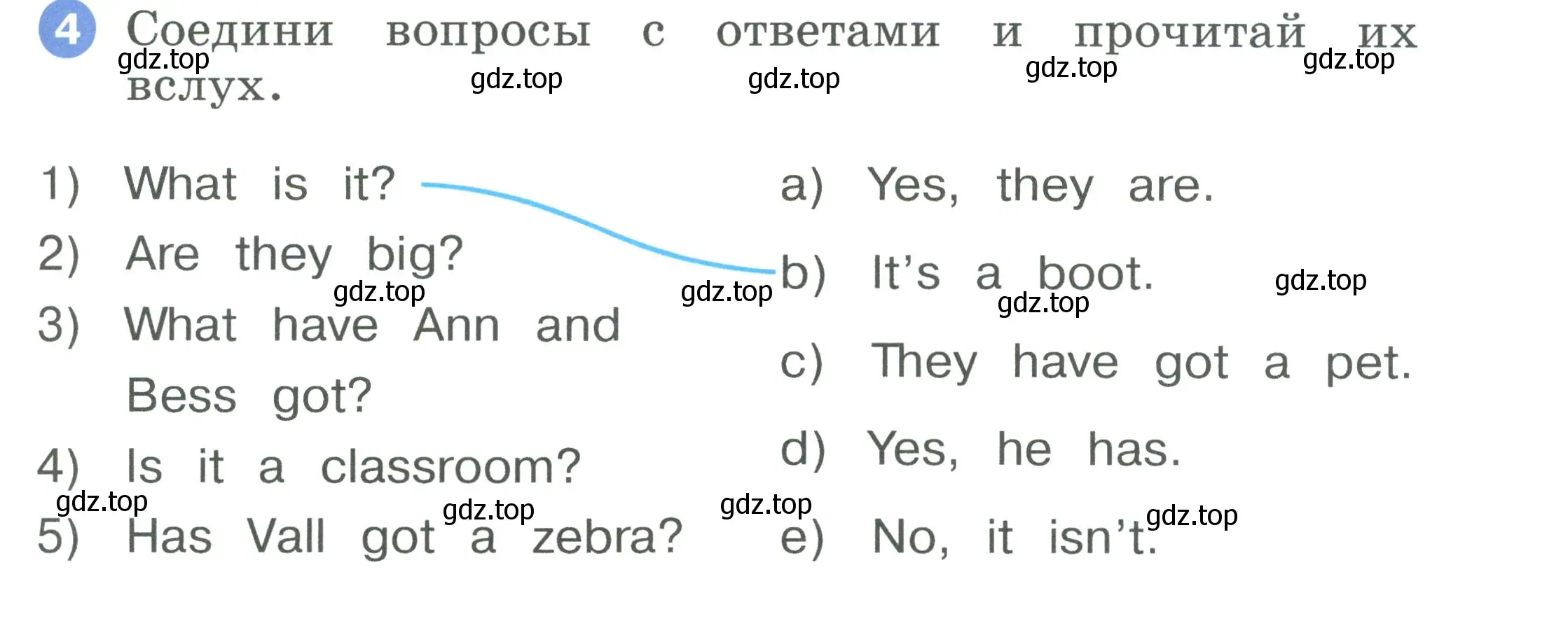 Условие номер 4 (страница 65) гдз по английскому языку 2 класс Афанасьева, Баранова, рабочая тетрадь 1 часть