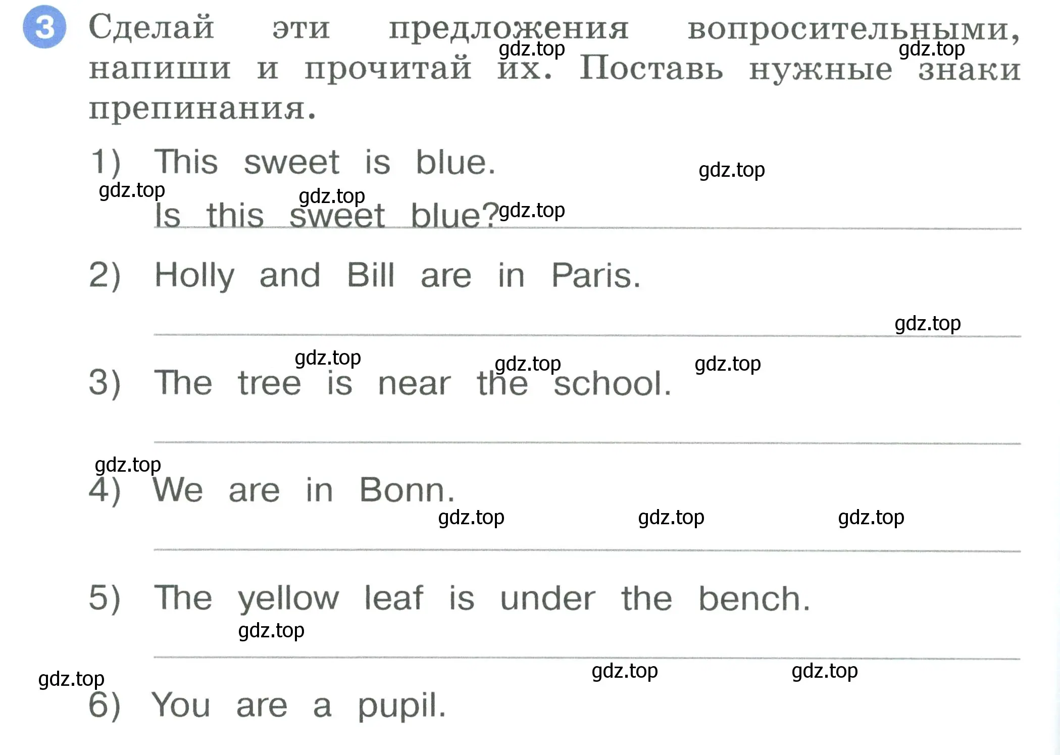 Условие номер 3 (страница 6) гдз по английскому языку 2 класс Афанасьева, Баранова, рабочая тетрадь 2 часть