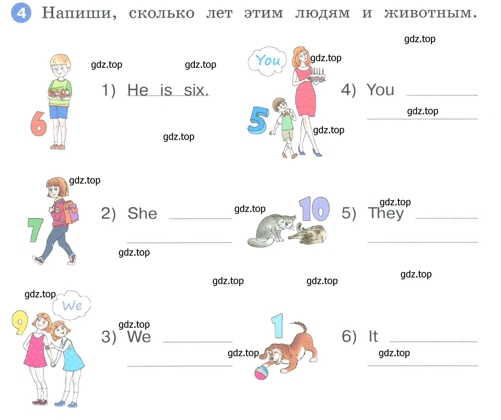 Условие номер 4 (страница 36) гдз по английскому языку 2 класс Афанасьева, Баранова, рабочая тетрадь 2 часть