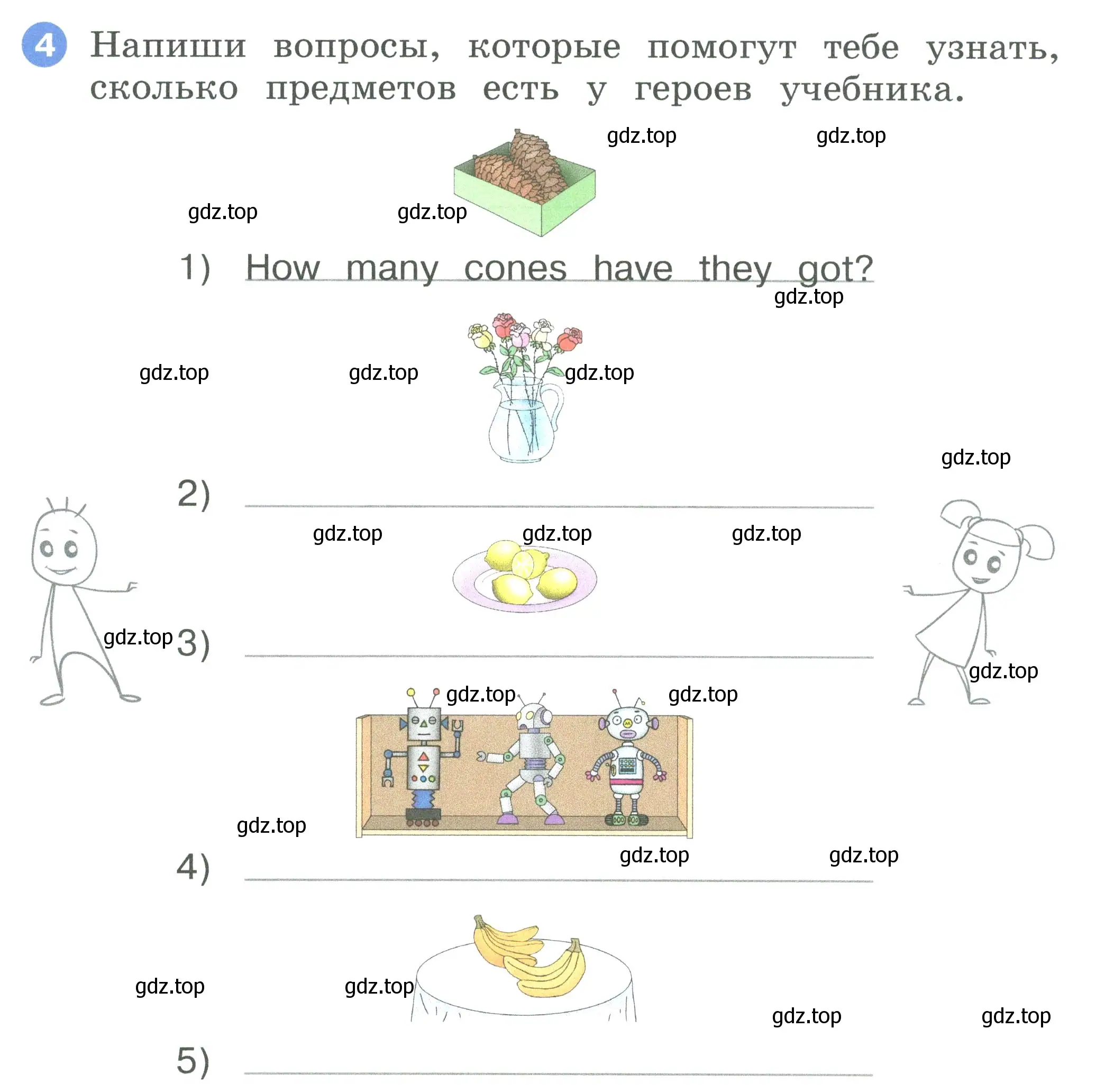 Условие номер 4 (страница 38) гдз по английскому языку 2 класс Афанасьева, Баранова, рабочая тетрадь 2 часть