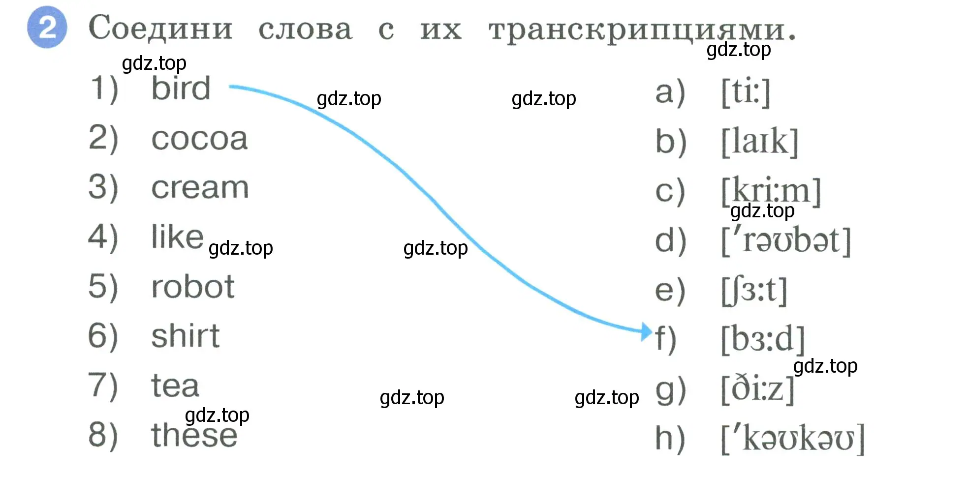 Условие номер 2 (страница 45) гдз по английскому языку 2 класс Афанасьева, Баранова, рабочая тетрадь 2 часть