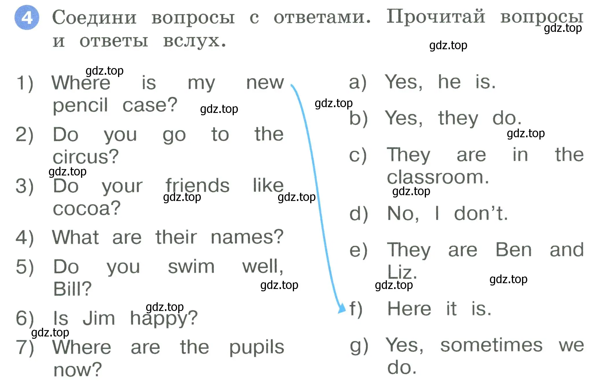 Условие номер 4 (страница 50) гдз по английскому языку 2 класс Афанасьева, Баранова, рабочая тетрадь 2 часть