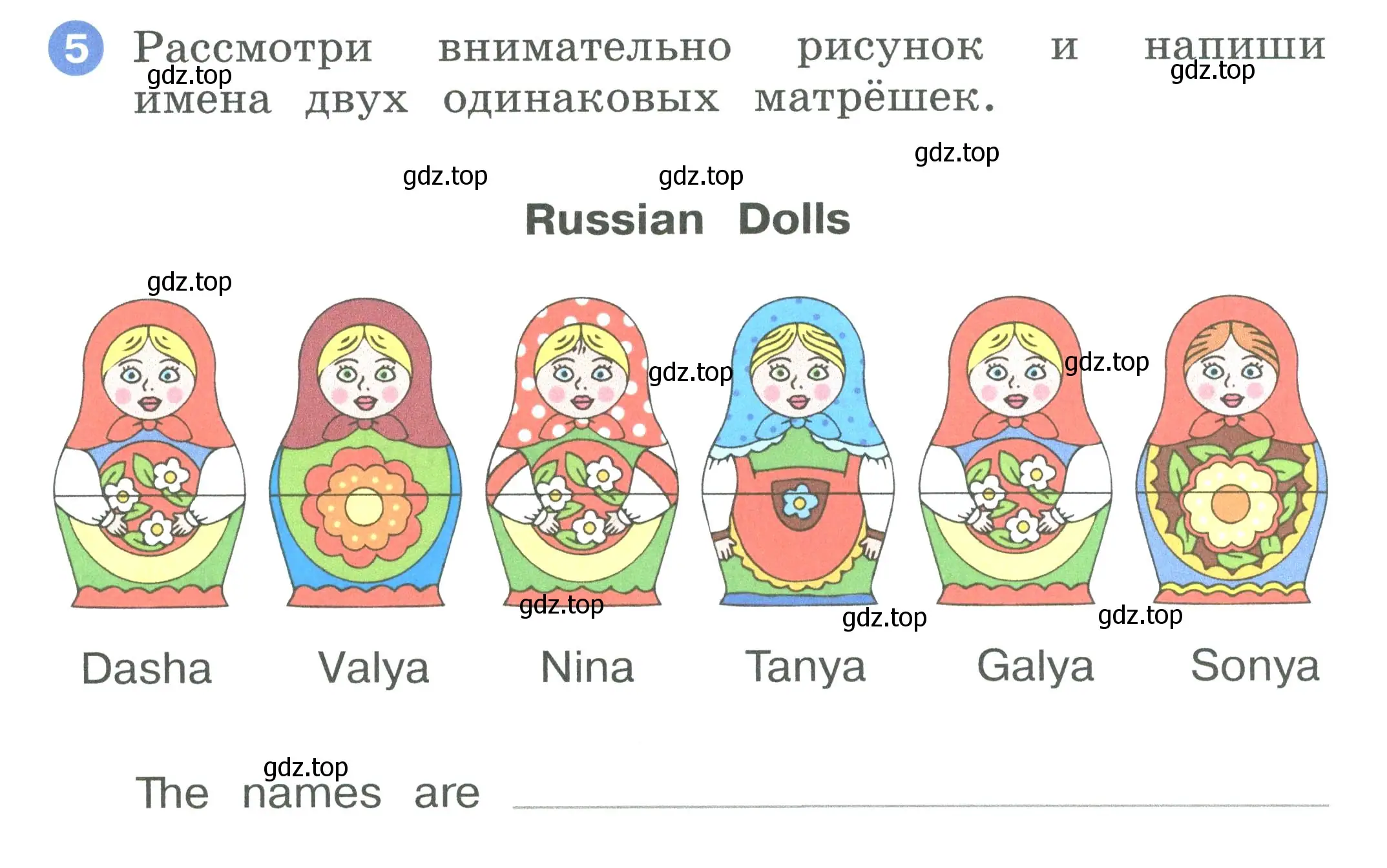 Условие номер 5 (страница 74) гдз по английскому языку 2 класс Афанасьева, Баранова, рабочая тетрадь 2 часть