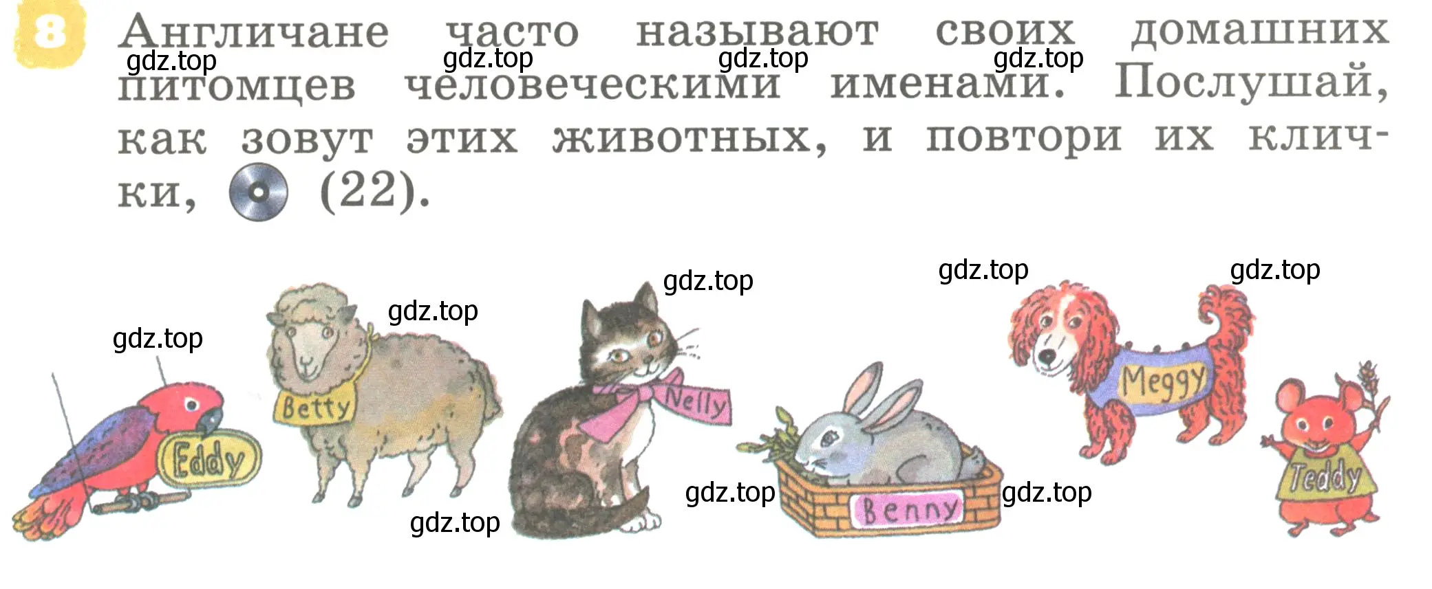 Условие номер 8 (страница 11) гдз по английскому языку 2 класс Афанасьева, Михеева, учебник 1 часть