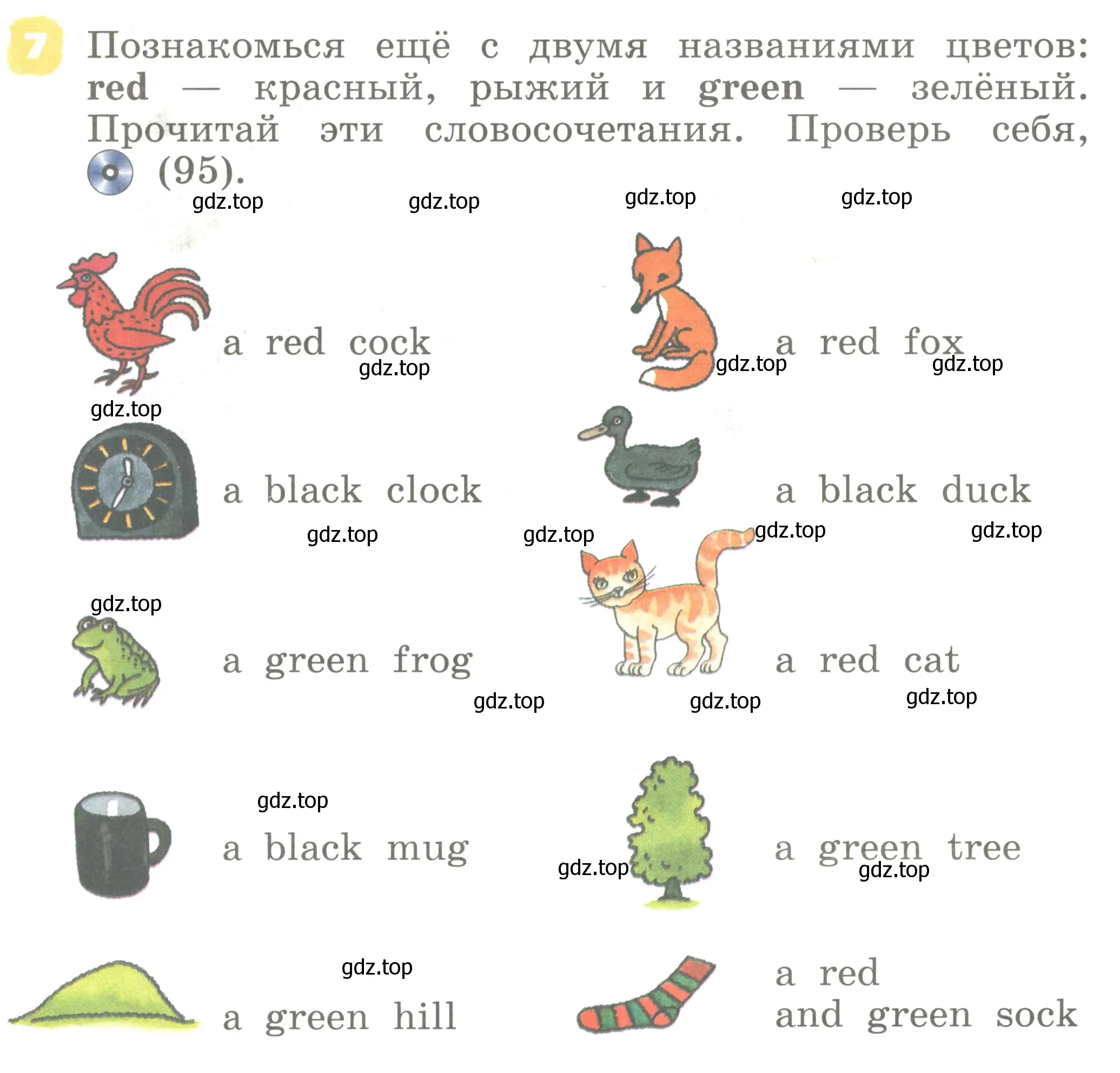 Условие номер 7 (страница 56) гдз по английскому языку 2 класс Афанасьева, Михеева, учебник 1 часть
