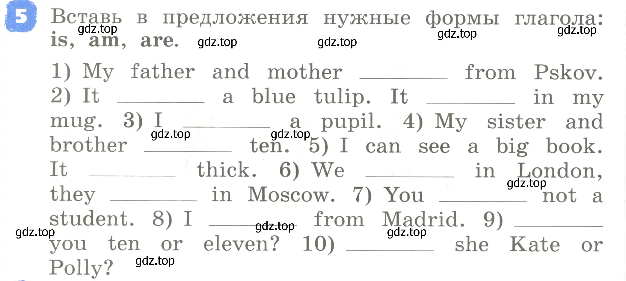 Условие номер 5 (страница 60) гдз по английскому языку 2 класс Афанасьева, Михеева, учебник 2 часть