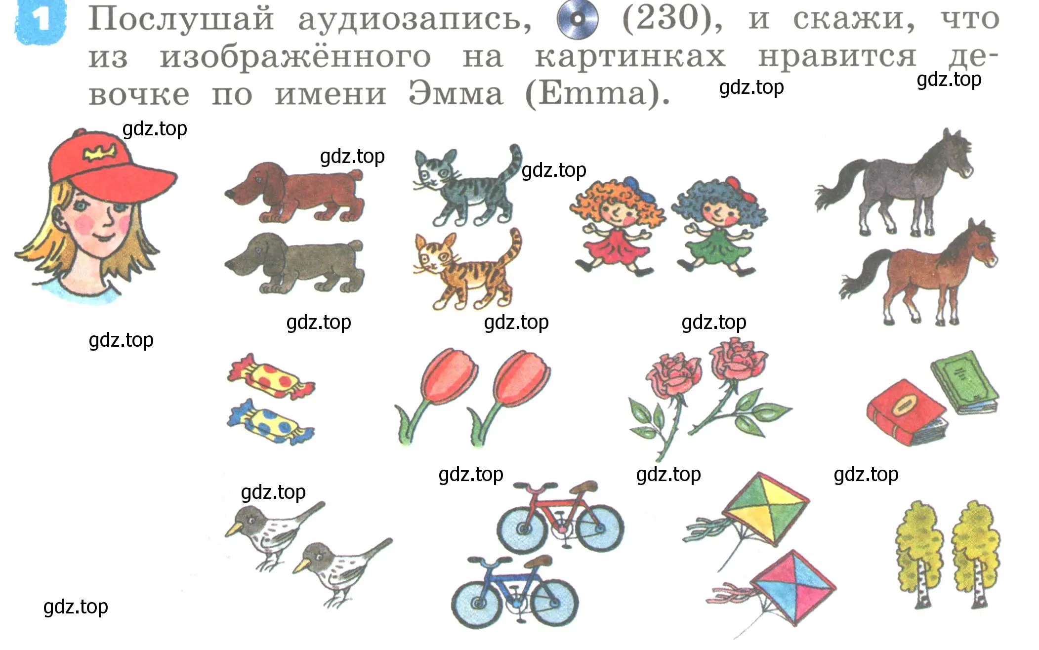 Условие номер 1 (страница 75) гдз по английскому языку 2 класс Афанасьева, Михеева, учебник 2 часть