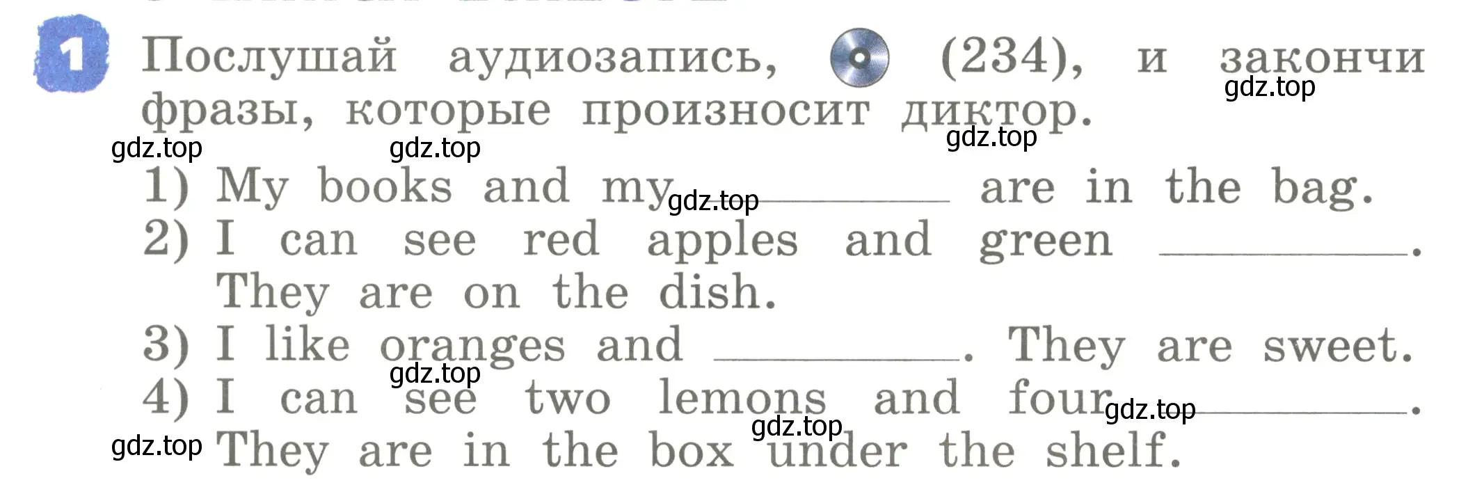 Условие номер 1 (страница 78) гдз по английскому языку 2 класс Афанасьева, Михеева, учебник 2 часть