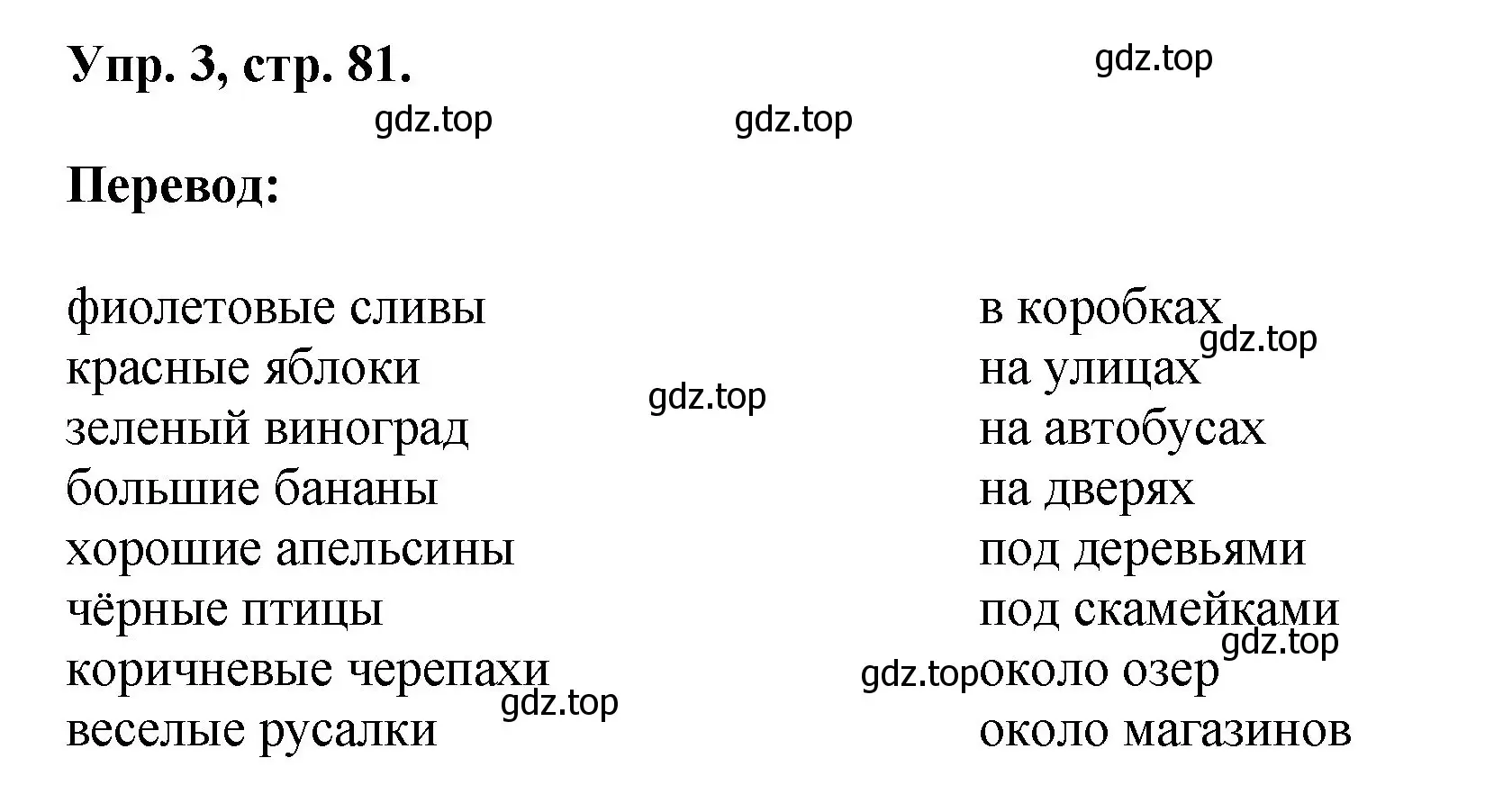 Решение номер 3 (страница 81) гдз по английскому языку 2 класс Афанасьева, Михеева, учебник 2 часть