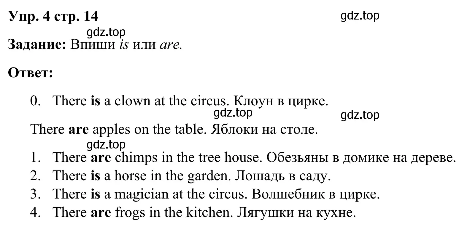 Решение 2. номер 4 (страница 14) гдз по английскому языку 2 класс Быкова, Поспелова, контрольные задания