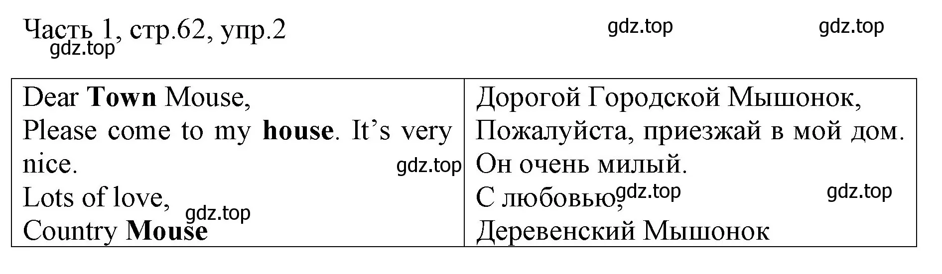 Решение номер 2 (страница 62) гдз по английскому языку 2 класс Быкова, Дули, учебник 1 часть