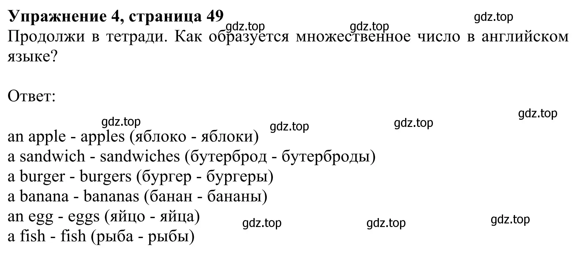 Решение 2. номер 4 (страница 49) гдз по английскому языку 2 класс Быкова, Дули, учебник 1 часть