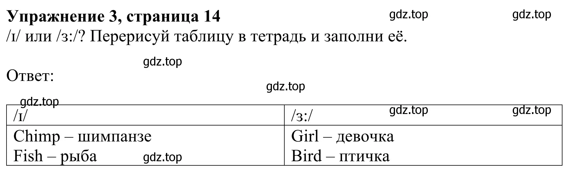 Решение 2. номер 3 (страница 14) гдз по английскому языку 2 класс Быкова, Дули, учебник 2 часть