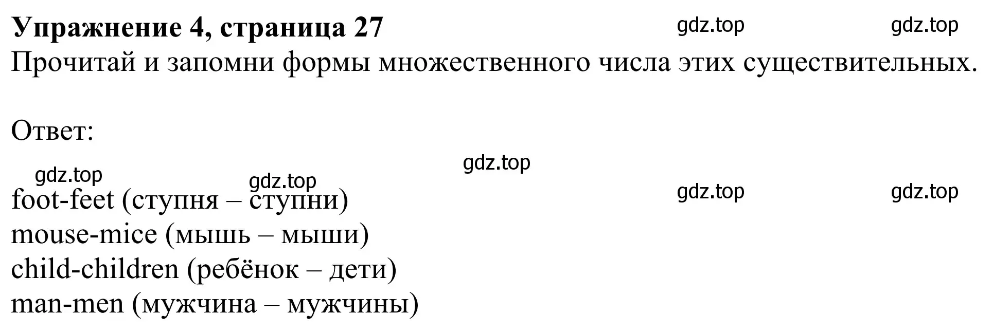 Решение 2. номер 4 (страница 27) гдз по английскому языку 2 класс Быкова, Дули, учебник 2 часть