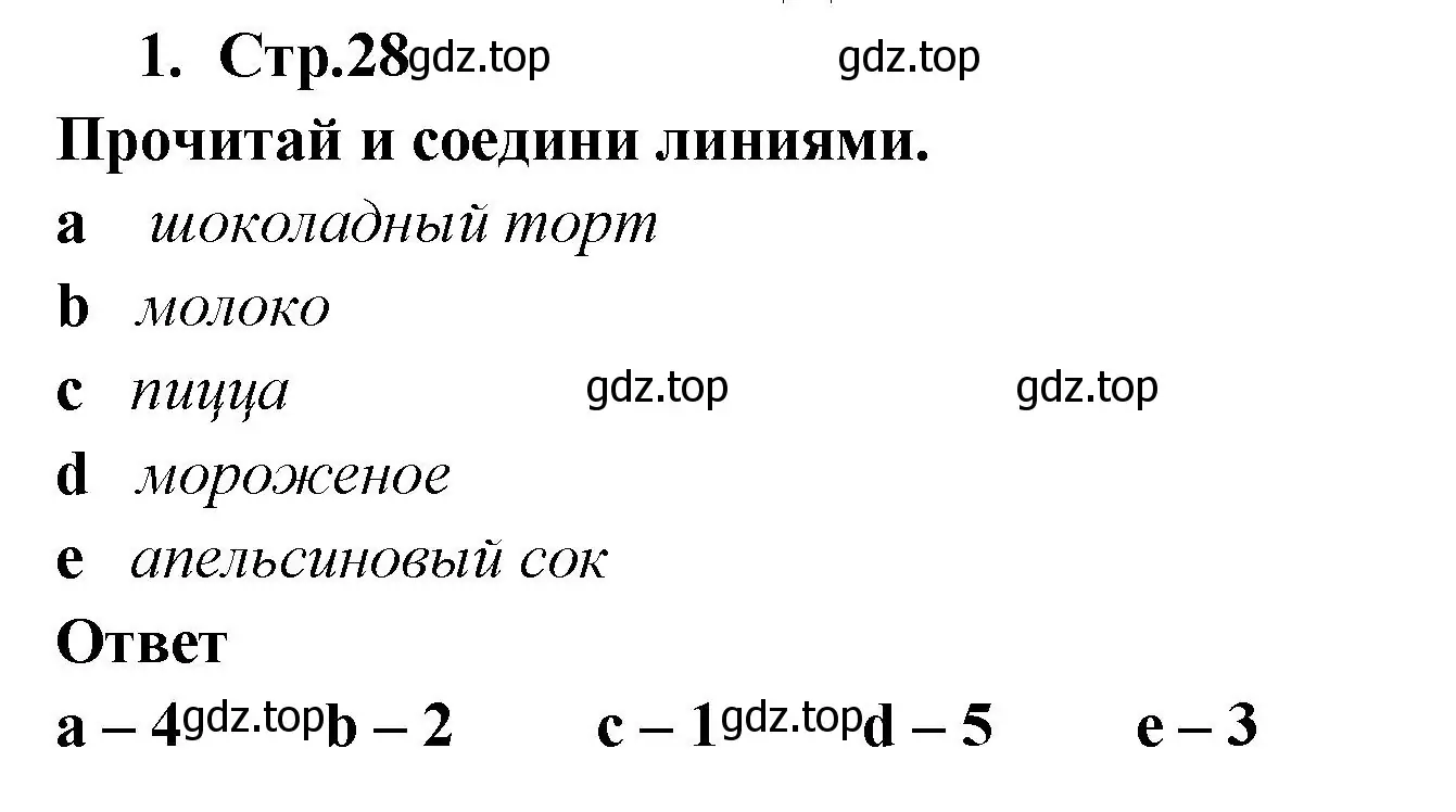 Решение номер 1 (страница 28) гдз по английскому языку 2 класс Быкова, Дули, рабочая тетрадь