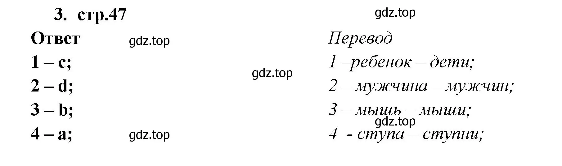 Решение номер 3 (страница 47) гдз по английскому языку 2 класс Быкова, Дули, рабочая тетрадь
