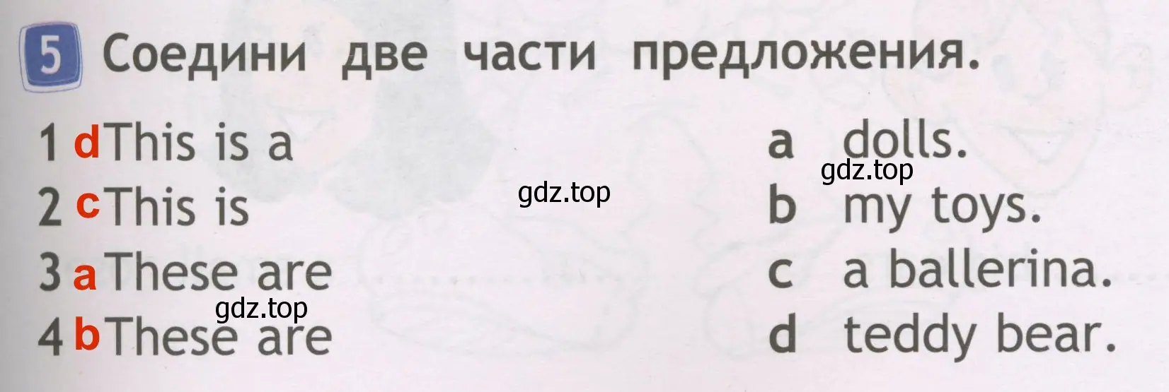 Решение 3. номер 5 (страница 45) гдз по английскому языку 2 класс Быкова, Дули, рабочая тетрадь