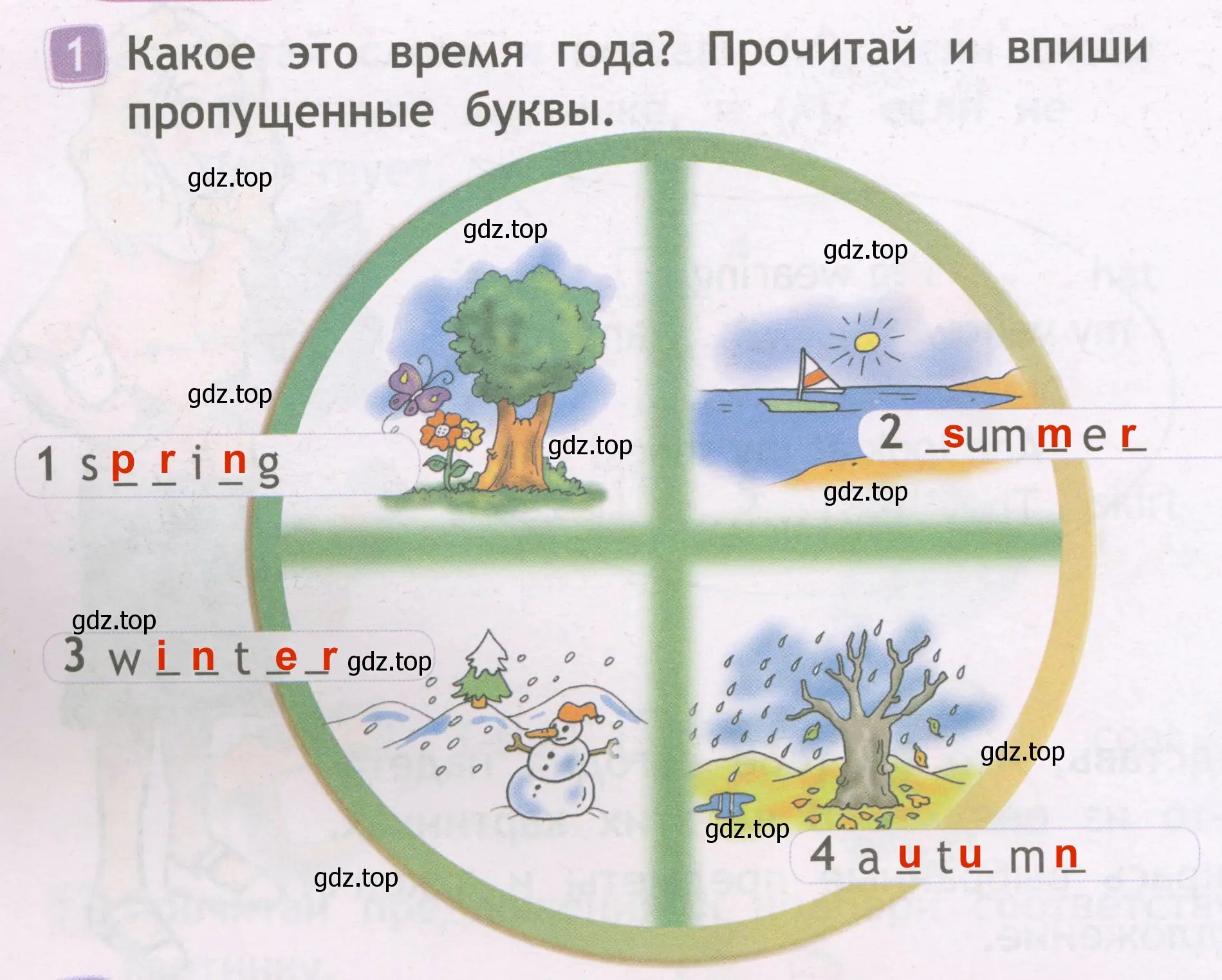 Решение 3. номер 1 (страница 58) гдз по английскому языку 2 класс Быкова, Дули, рабочая тетрадь