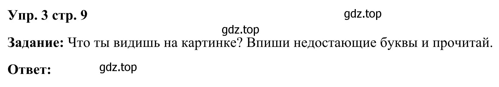 Решение 4. номер 3 (страница 9) гдз по английскому языку 2 класс Быкова, Дули, рабочая тетрадь