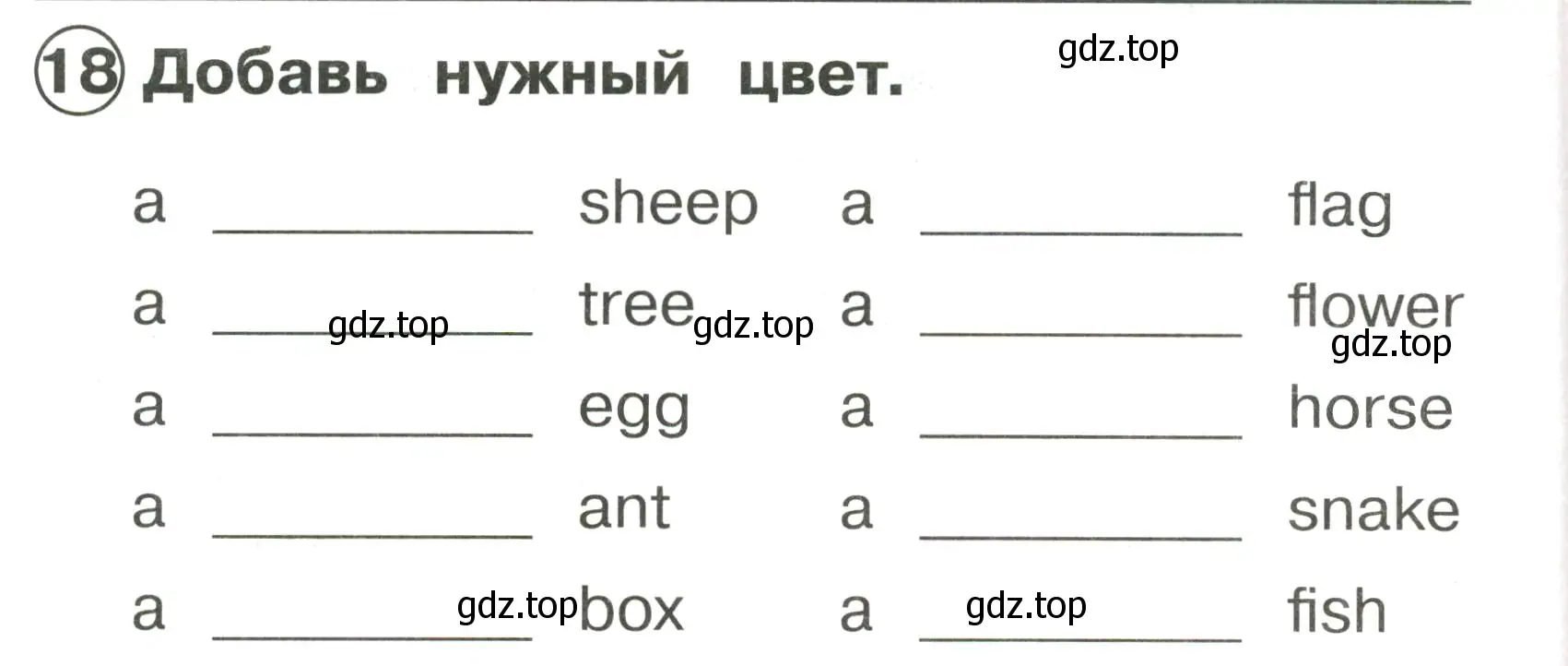 Условие номер 18 (страница 14) гдз по английскому языку 2 класс Быкова, Поспелова, сборник упражнений