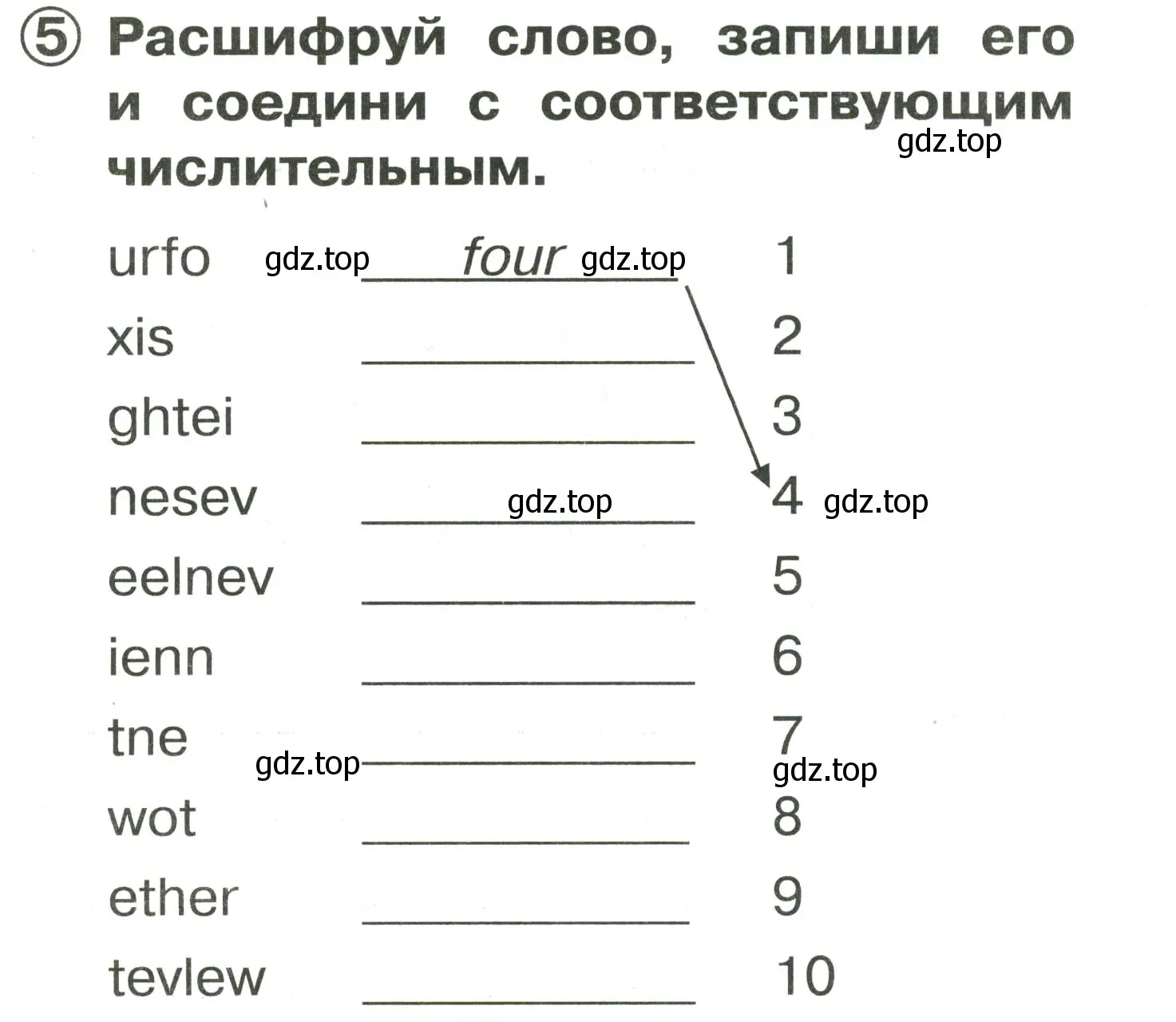 Условие номер 5 (страница 34) гдз по английскому языку 2 класс Быкова, Поспелова, сборник упражнений