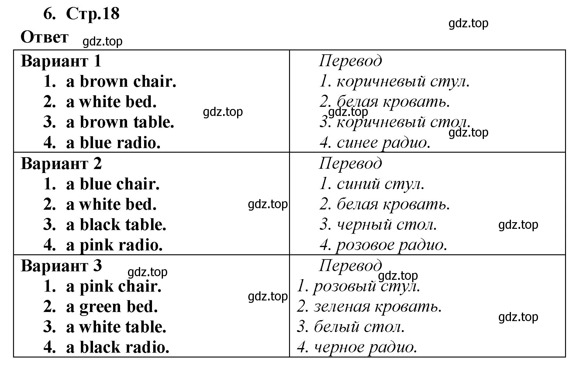 Решение номер 6 (страница 18) гдз по английскому языку 2 класс Быкова, Поспелова, сборник упражнений