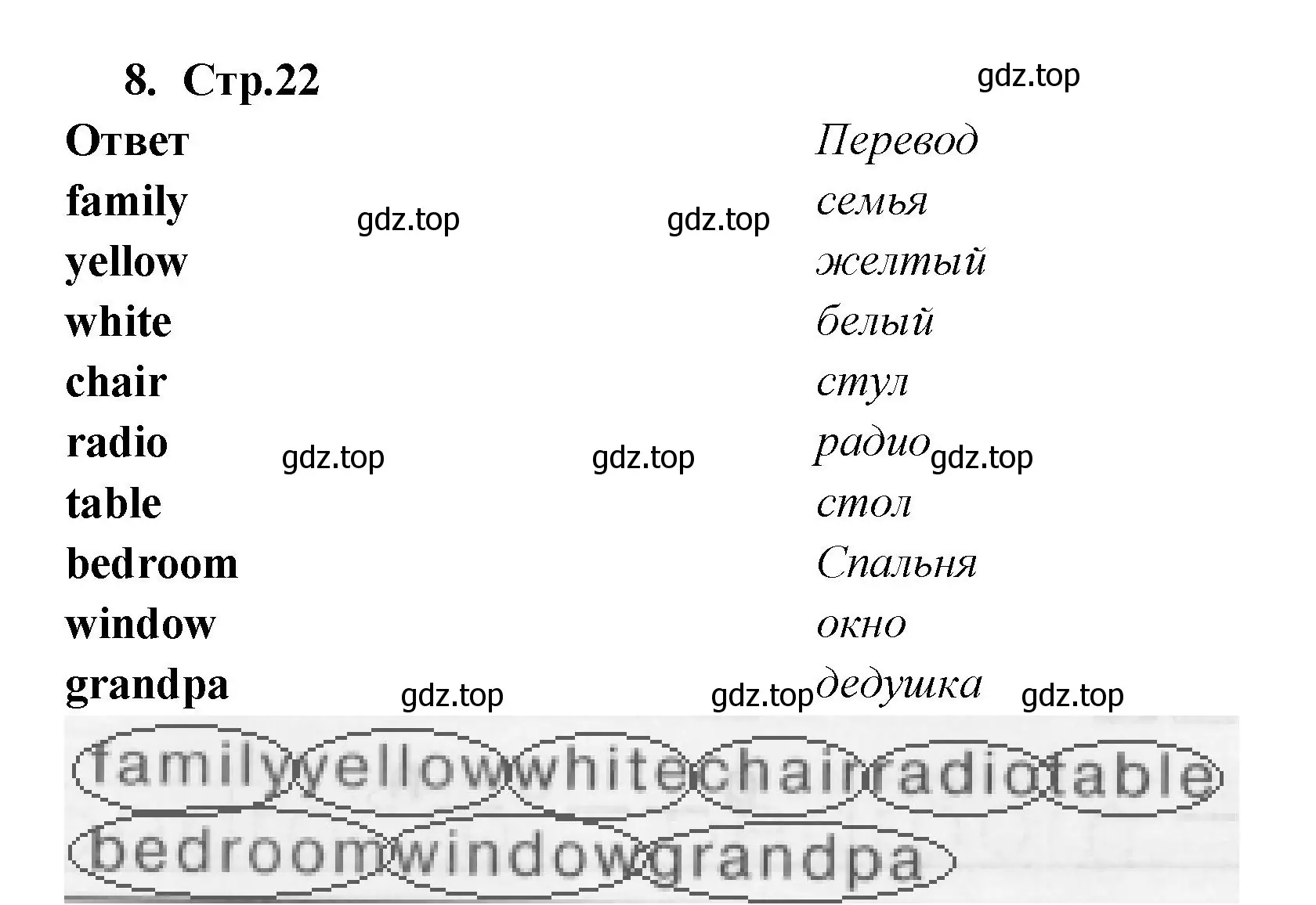 Решение номер 8 (страница 22) гдз по английскому языку 2 класс Быкова, Поспелова, сборник упражнений