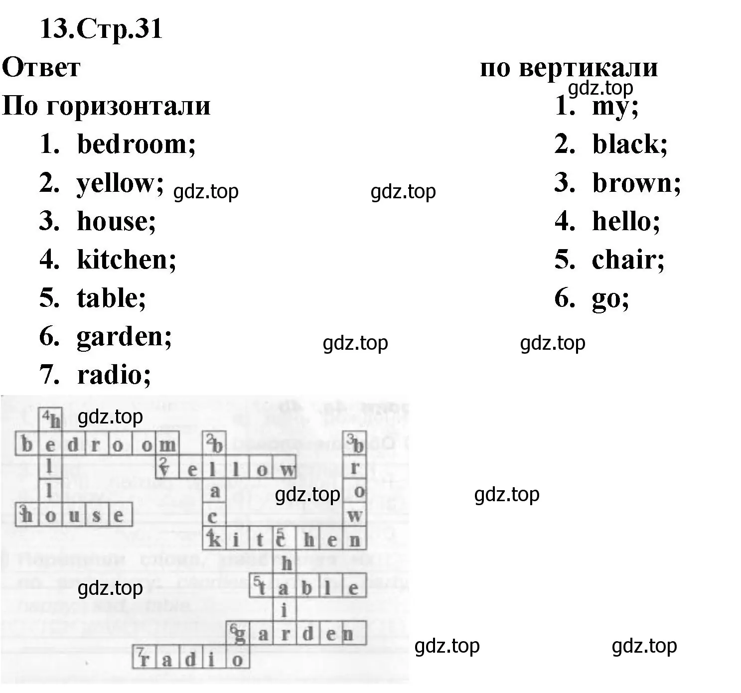 Решение номер 13 (страница 31) гдз по английскому языку 2 класс Быкова, Поспелова, сборник упражнений