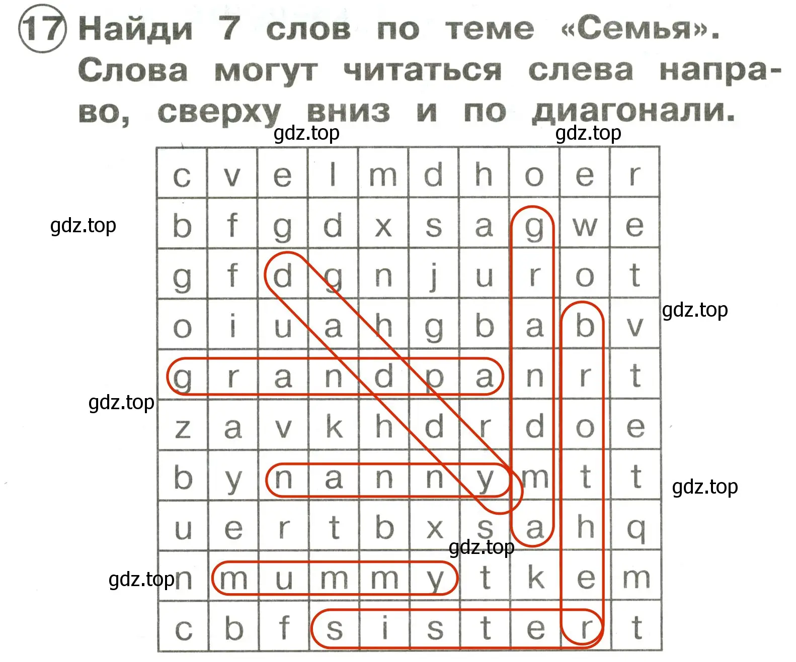 Решение 3. номер 17 (страница 13) гдз по английскому языку 2 класс Быкова, Поспелова, сборник упражнений