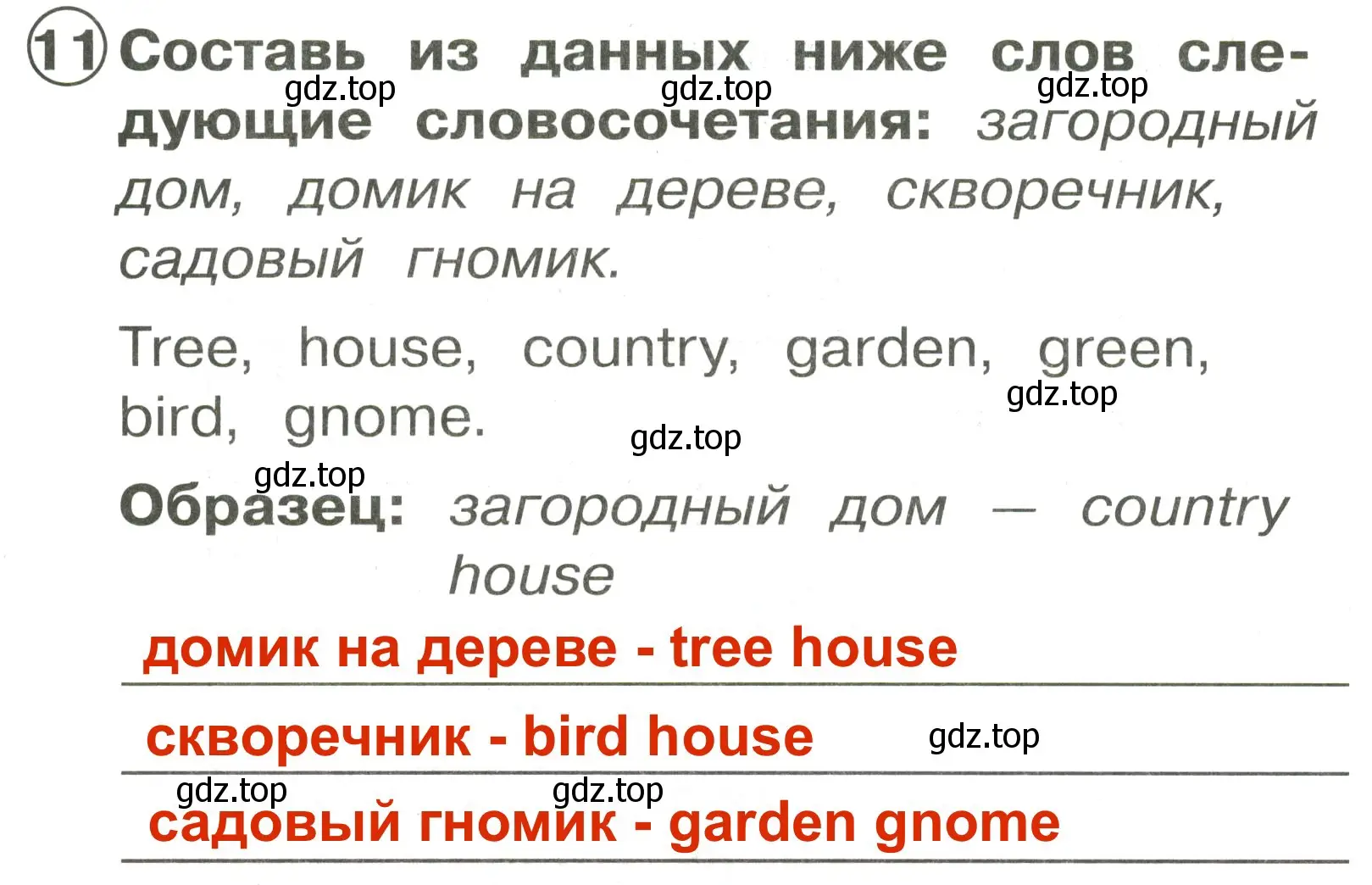 Решение 3. номер 11 (страница 30) гдз по английскому языку 2 класс Быкова, Поспелова, сборник упражнений