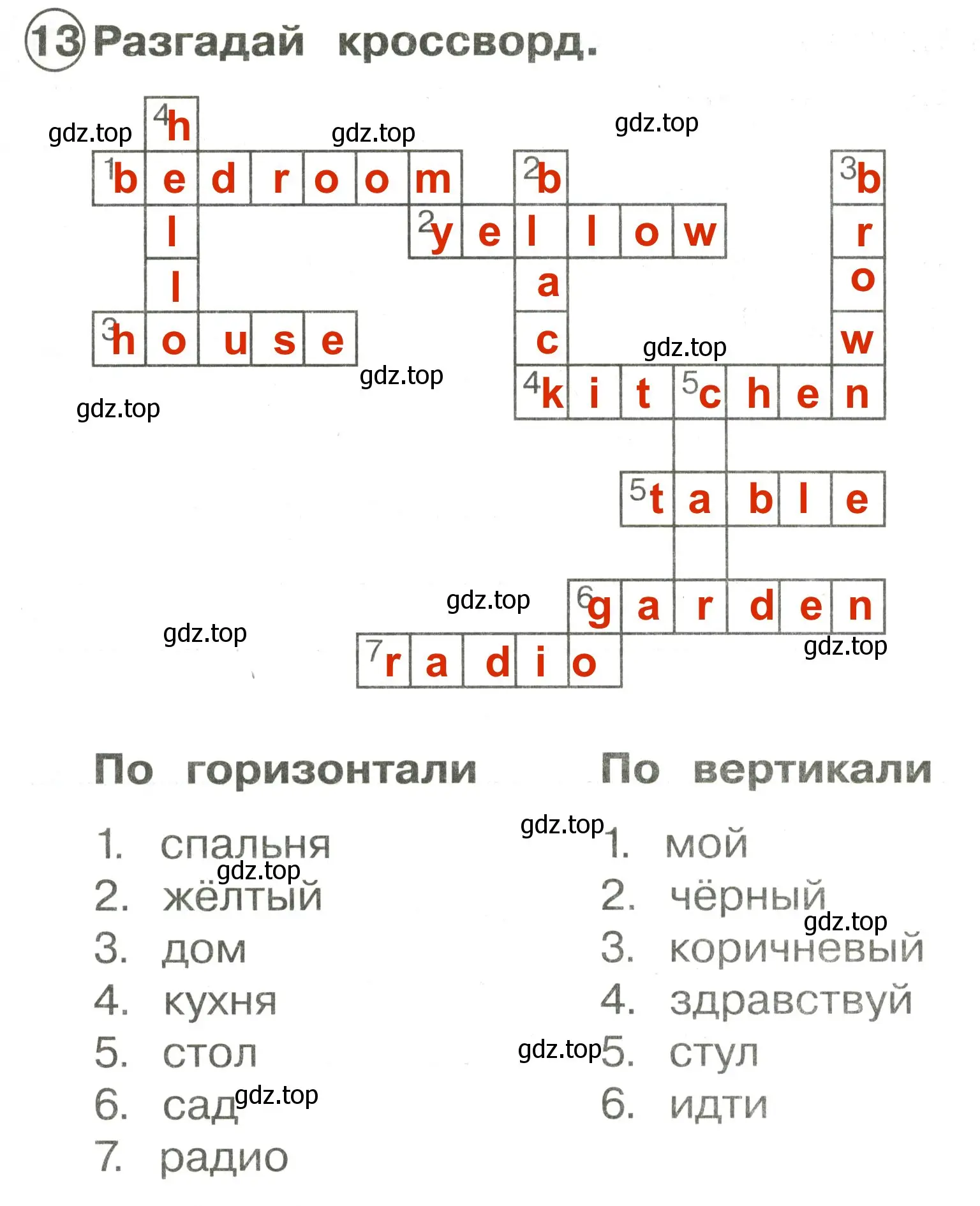 Решение 3. номер 13 (страница 31) гдз по английскому языку 2 класс Быкова, Поспелова, сборник упражнений