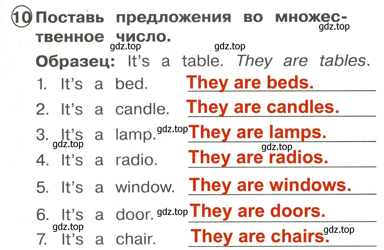 Решение 3. номер 10 (страница 37) гдз по английскому языку 2 класс Быкова, Поспелова, сборник упражнений