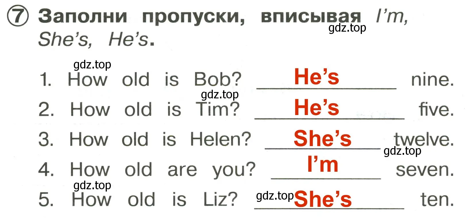 Решение 3. номер 7 (страница 36) гдз по английскому языку 2 класс Быкова, Поспелова, сборник упражнений