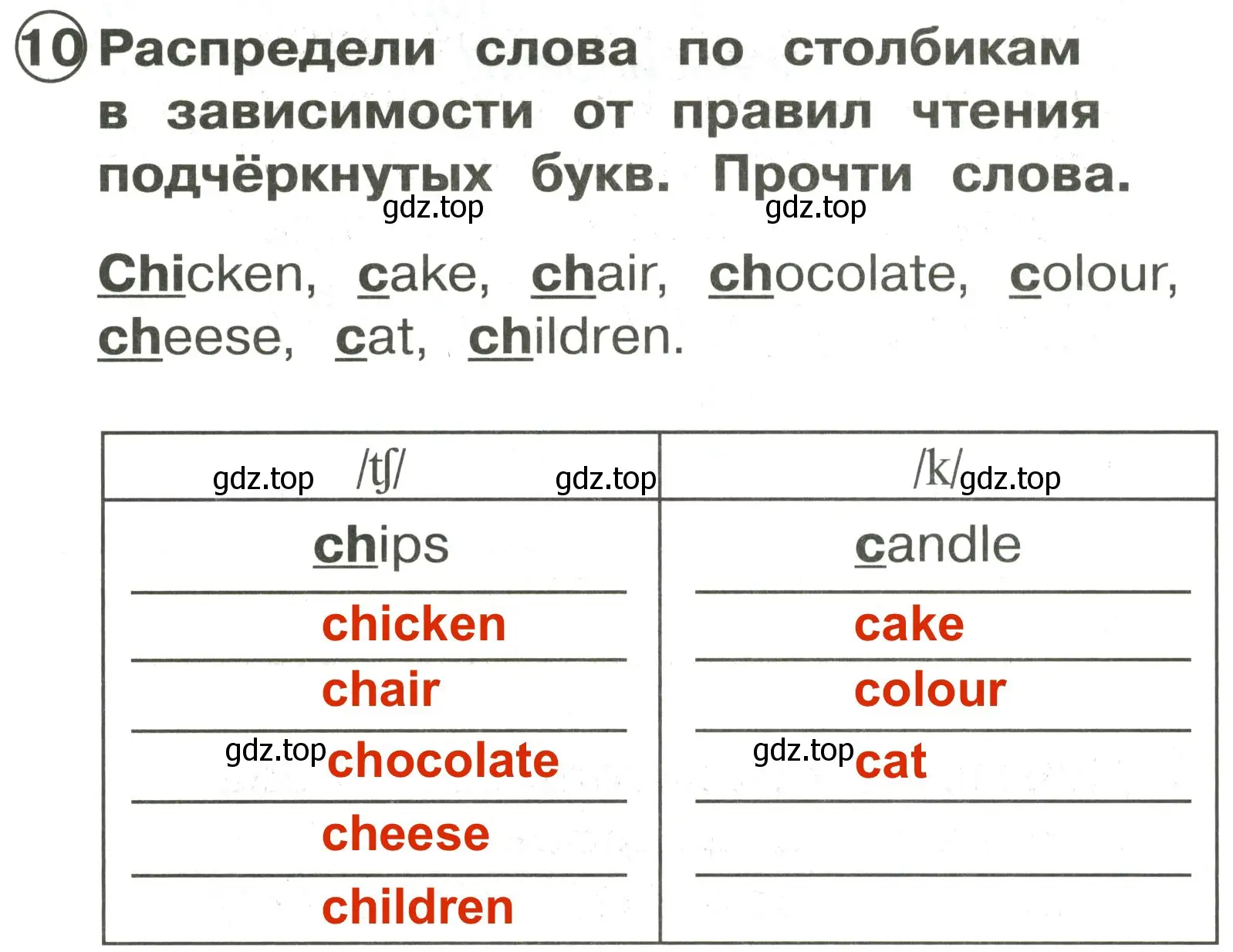 Решение 3. номер 10 (страница 51) гдз по английскому языку 2 класс Быкова, Поспелова, сборник упражнений