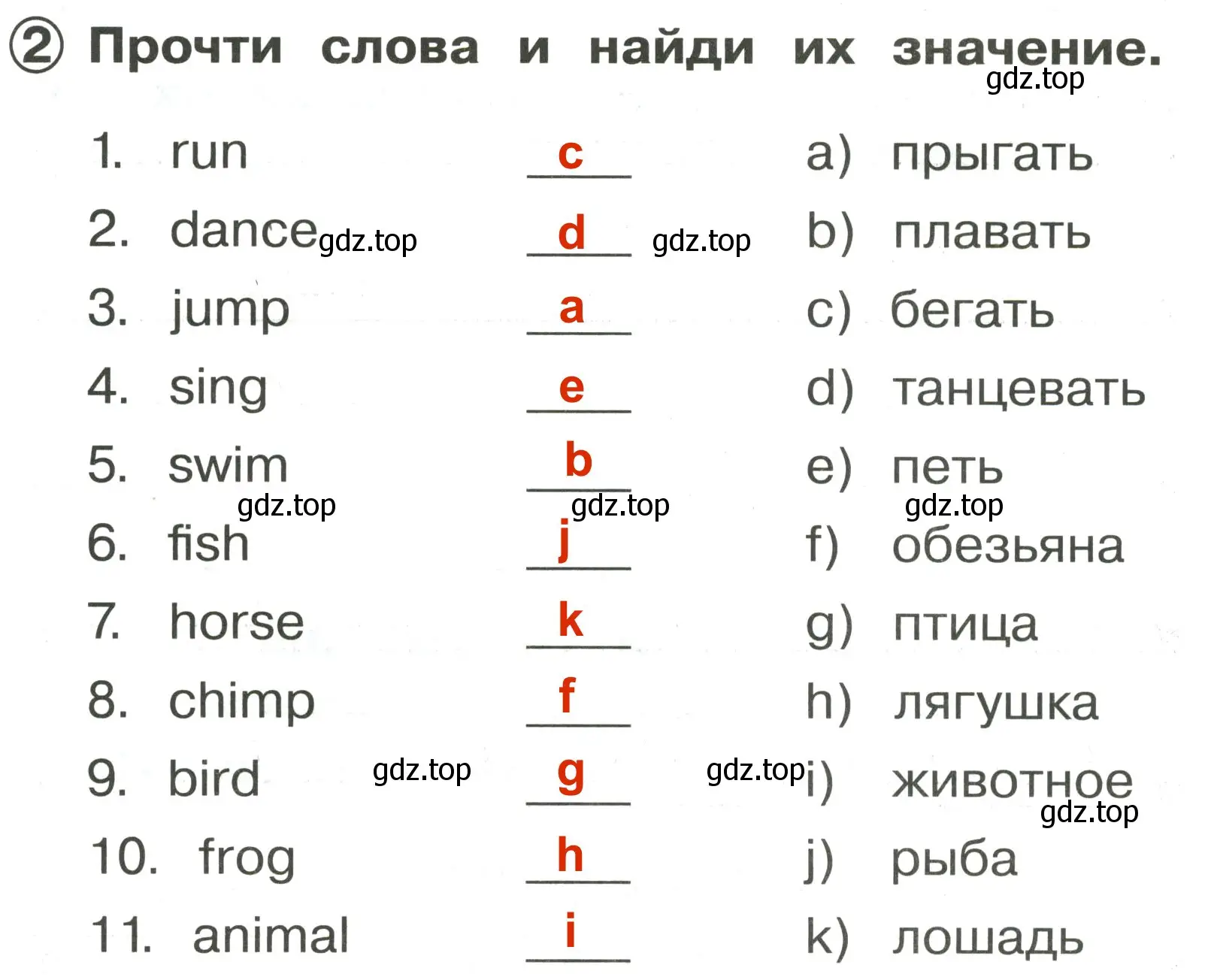 Решение 3. номер 2 (страница 59) гдз по английскому языку 2 класс Быкова, Поспелова, сборник упражнений