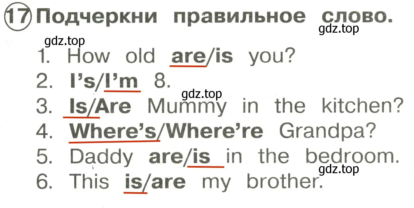 Решение 3. номер 17 (страница 77) гдз по английскому языку 2 класс Быкова, Поспелова, сборник упражнений