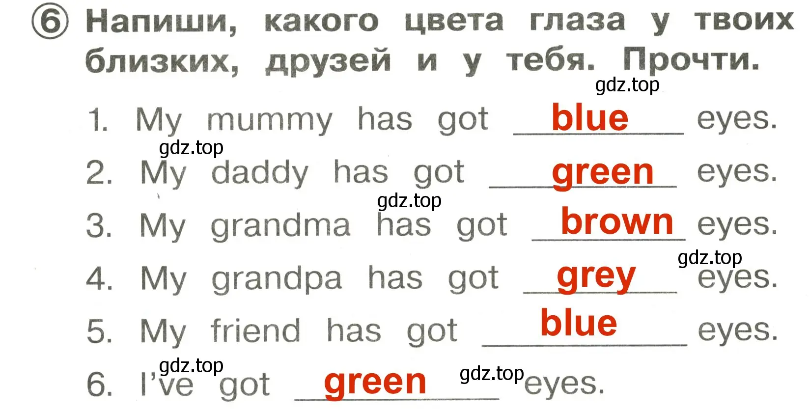 Решение 3. номер 6 (страница 92) гдз по английскому языку 2 класс Быкова, Поспелова, сборник упражнений