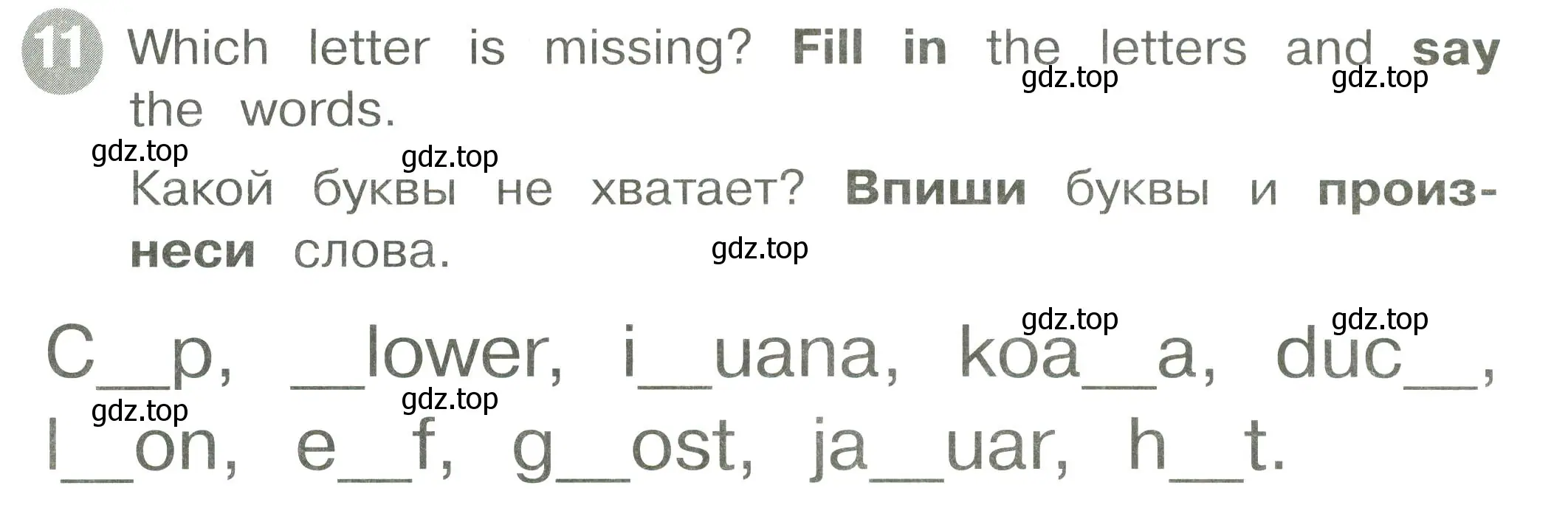 Условие номер 11 (страница 13) гдз по английскому языку 2 класс Котова, сборник упражнений