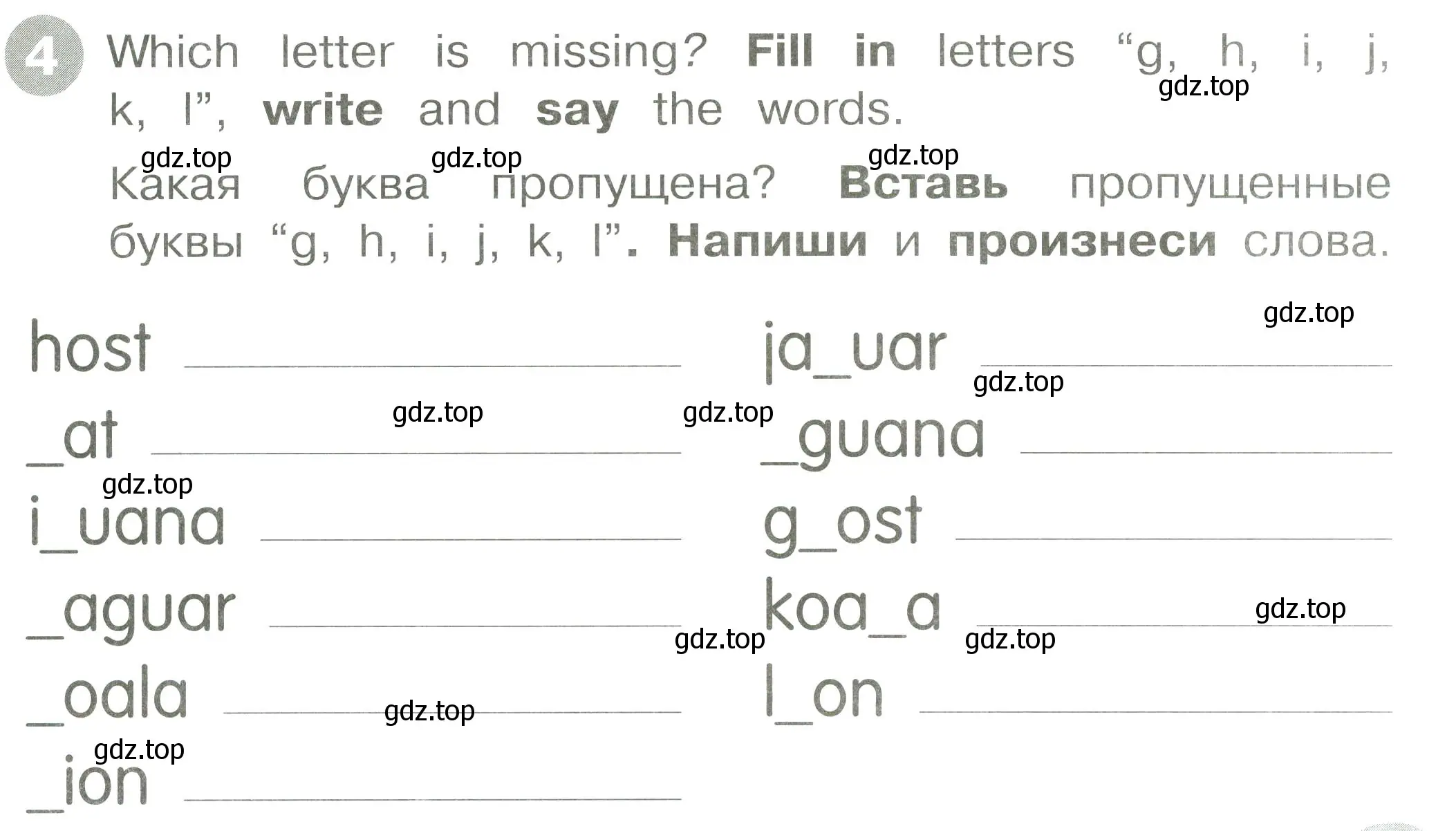 Условие номер 4 (страница 9) гдз по английскому языку 2 класс Котова, сборник упражнений