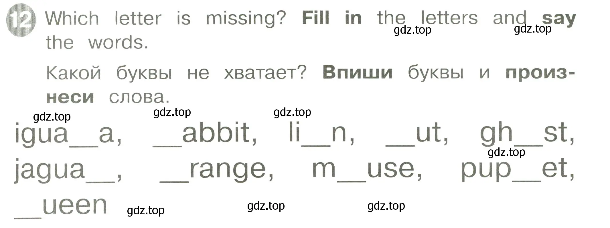 Условие номер 12 (страница 19) гдз по английскому языку 2 класс Котова, сборник упражнений