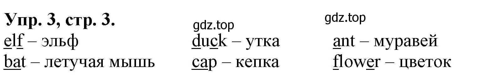 Решение номер 3 (страница 3) гдз по английскому языку 2 класс Котова, сборник упражнений