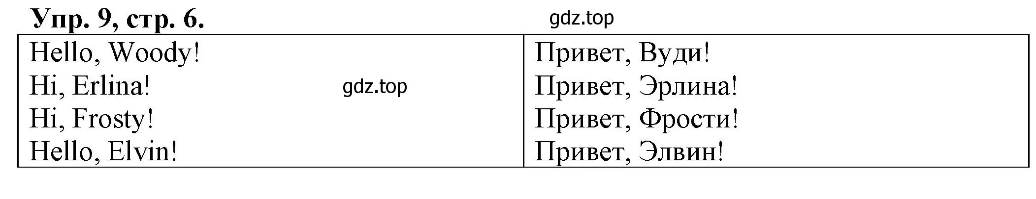 Решение номер 9 (страница 6) гдз по английскому языку 2 класс Котова, сборник упражнений