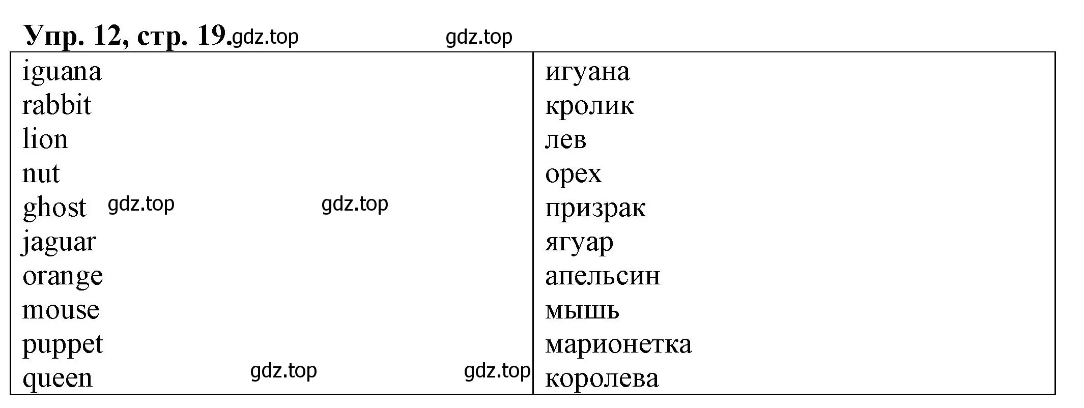 Решение номер 12 (страница 19) гдз по английскому языку 2 класс Котова, сборник упражнений