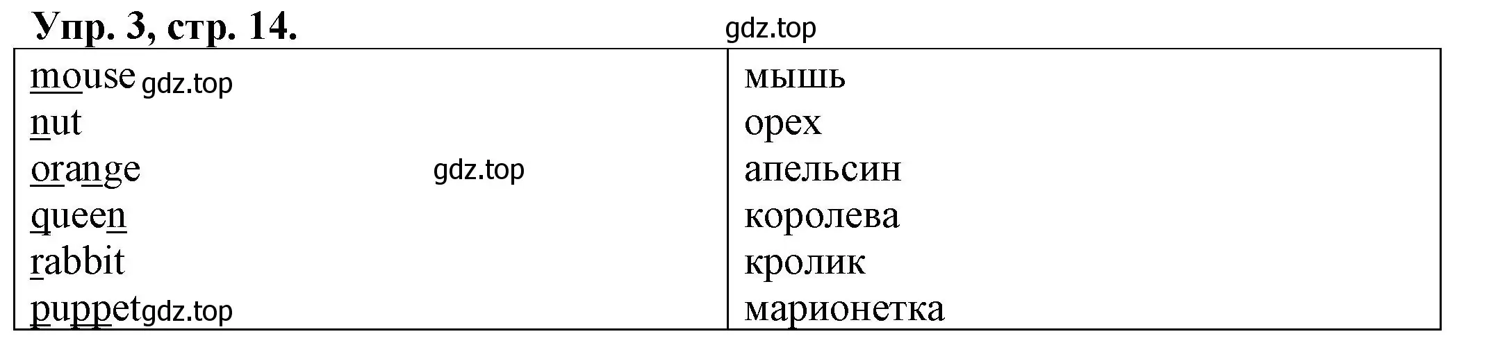 Решение номер 3 (страница 14) гдз по английскому языку 2 класс Котова, сборник упражнений