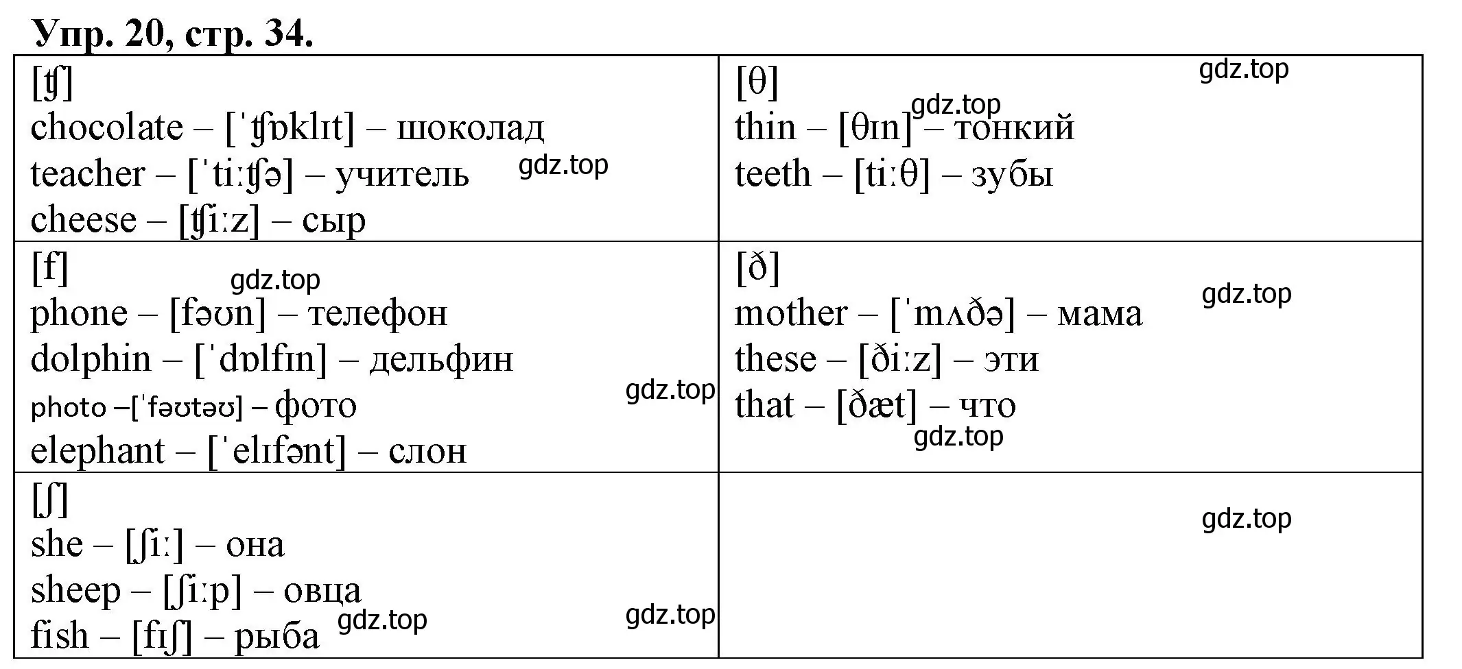 Решение номер 20 (страница 34) гдз по английскому языку 2 класс Котова, сборник упражнений