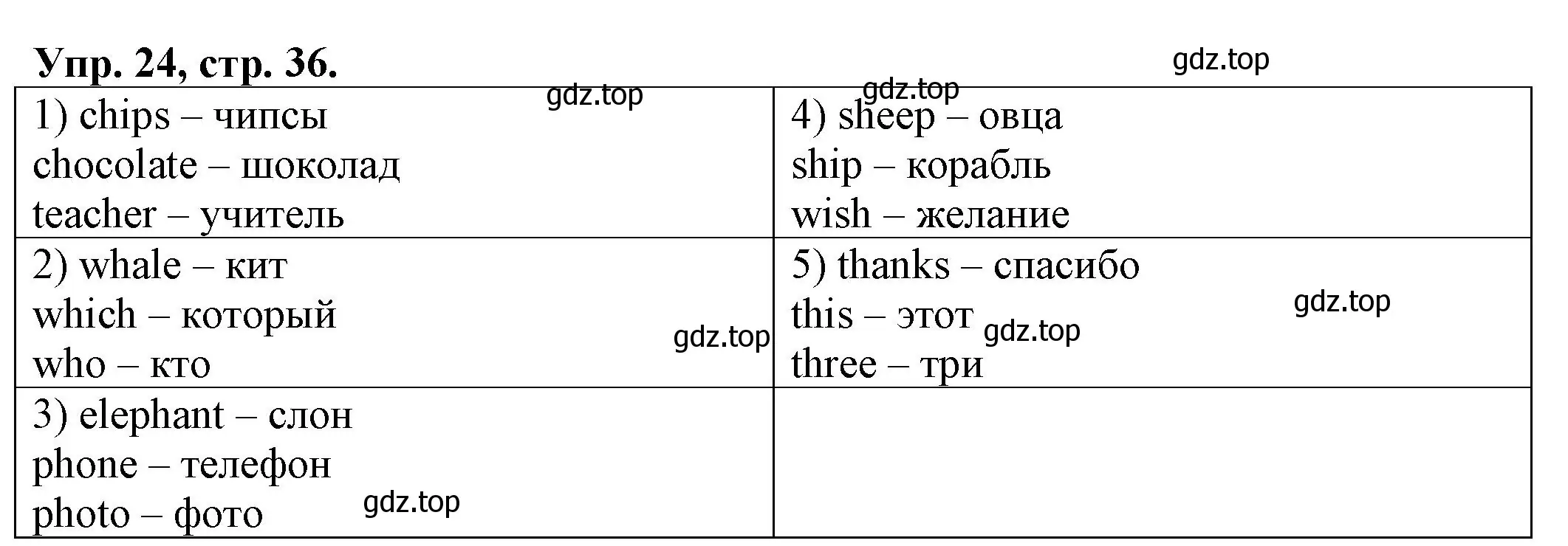 Решение номер 24 (страница 36) гдз по английскому языку 2 класс Котова, сборник упражнений