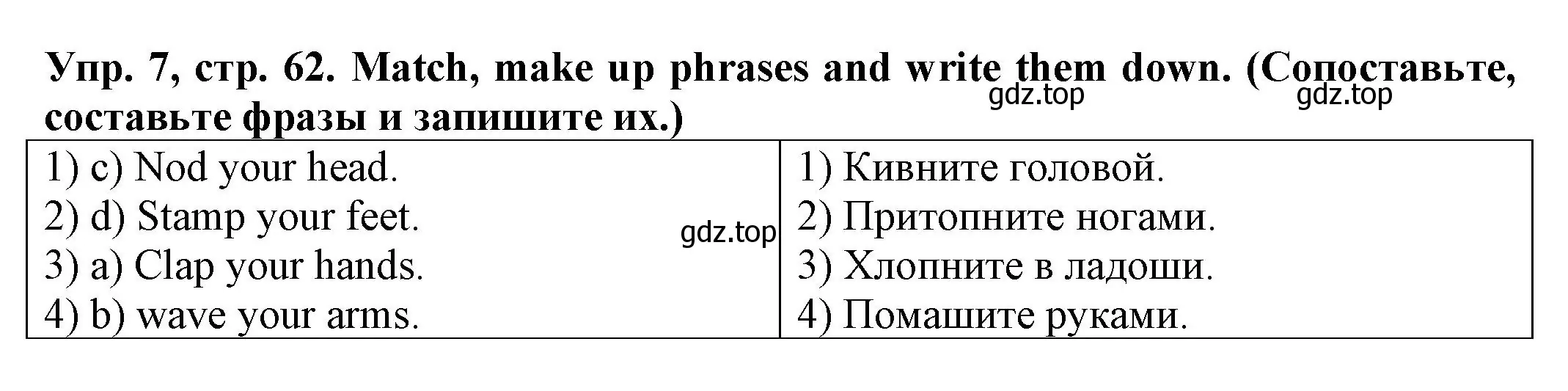 Решение номер 7 (страница 62) гдз по английскому языку 2 класс Котова, сборник упражнений