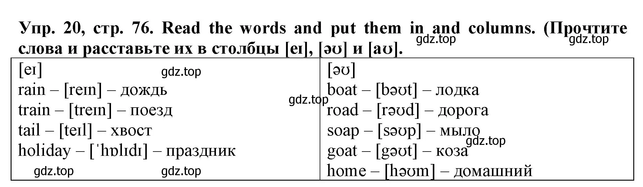 Решение номер 20 (страница 76) гдз по английскому языку 2 класс Котова, сборник упражнений