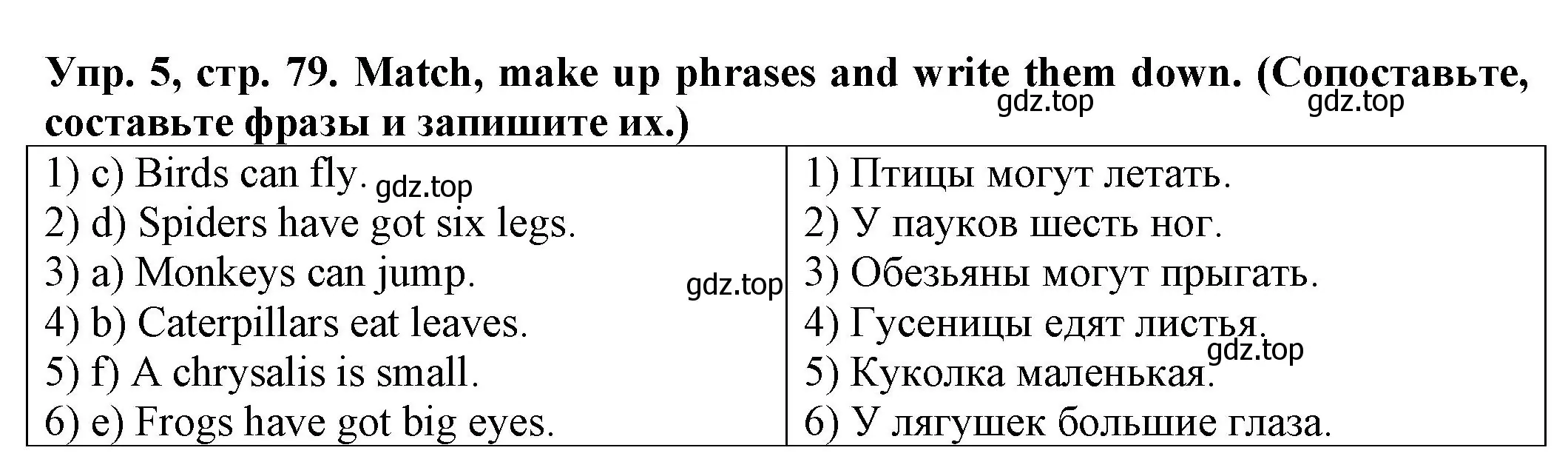 Решение номер 5 (страница 79) гдз по английскому языку 2 класс Котова, сборник упражнений