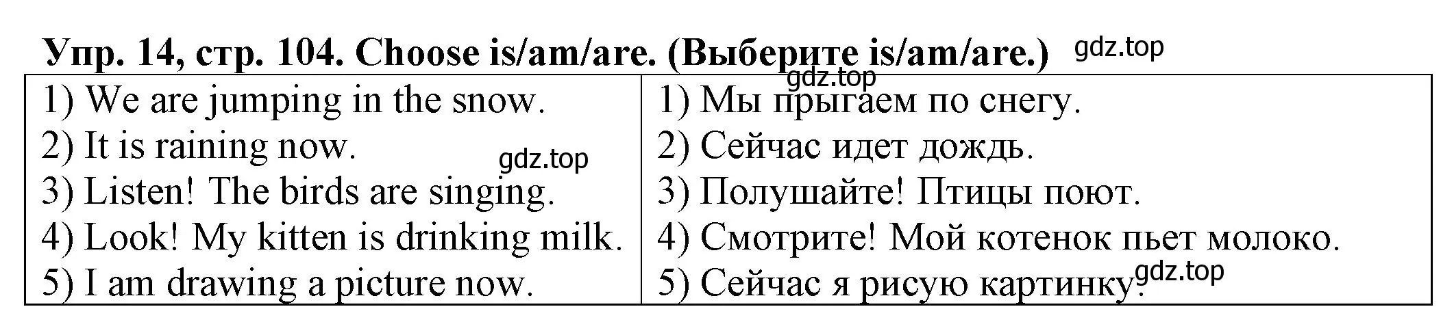 Решение номер 14 (страница 104) гдз по английскому языку 2 класс Котова, сборник упражнений